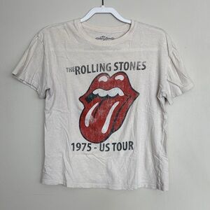 Rolling Stones 1975 US Tour Graphic Tee Shirt Size Large